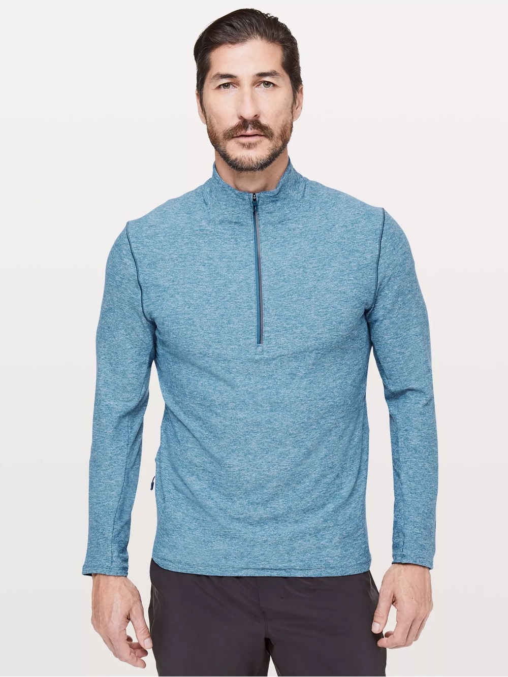 Lululemon Surge Warm 1/2 Zip Pullover, Heathered Pewter Blue – Men’s Size Large